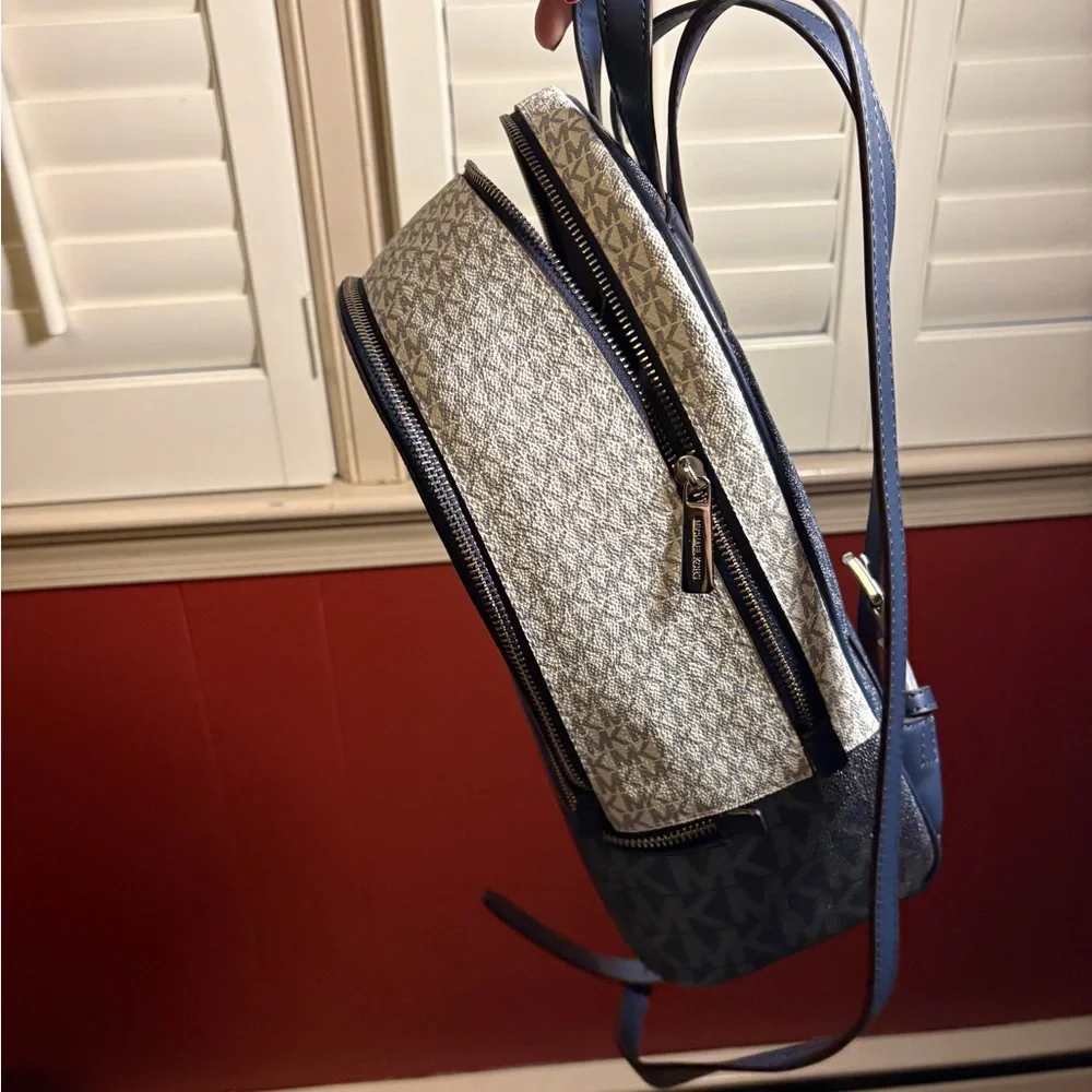 NWT Michael Kors Navy and Gray Backpack